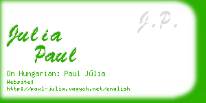 julia paul business card